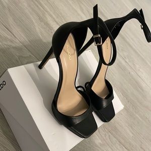 Black Strap Stiletto Heel- Aldo